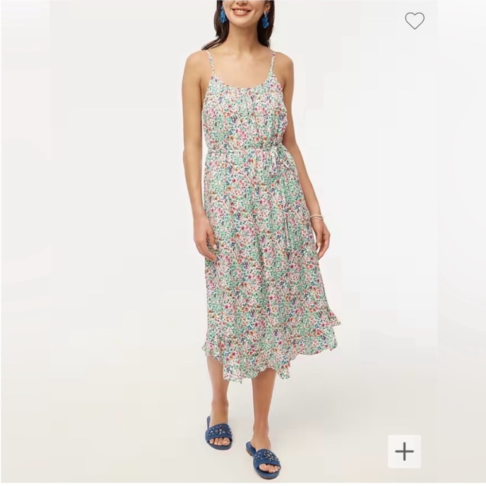 J. Crew Ruffle Floral Midi Dress